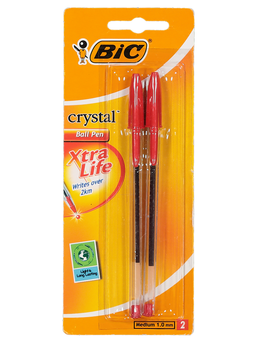 Red Bic Crystal Pens