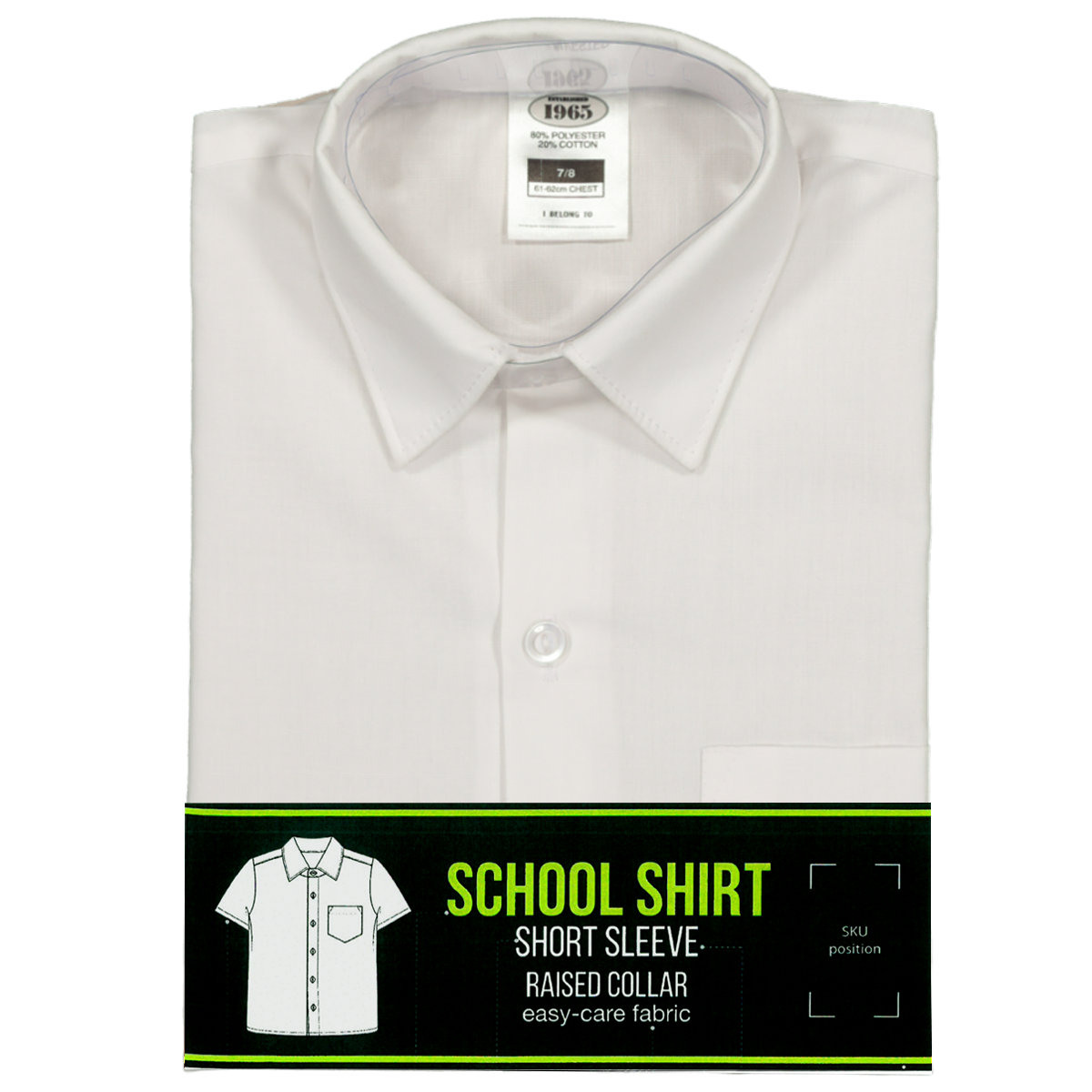 Short Sleeve High Raised Collar Shirt