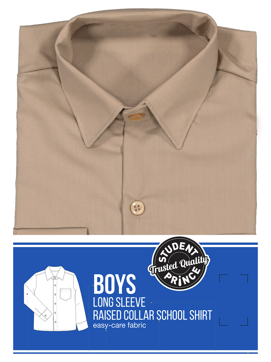 Long Sleeve Primary Raised Collar Shirt