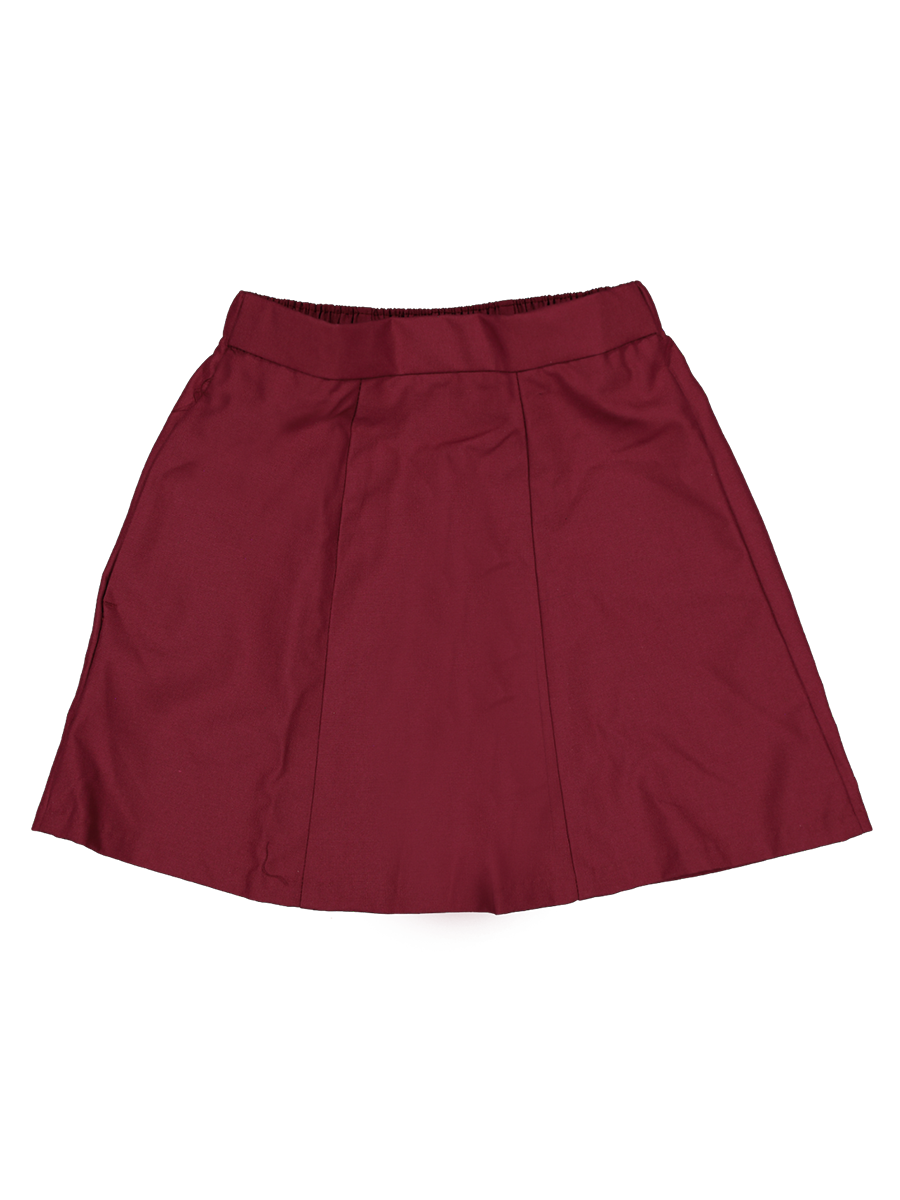 Girls Maroon School Skirt