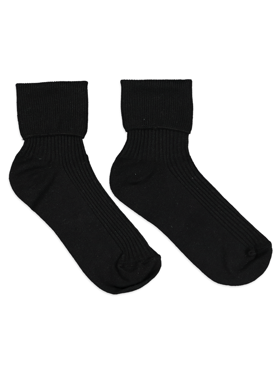 Girls Black Cotton Anklets