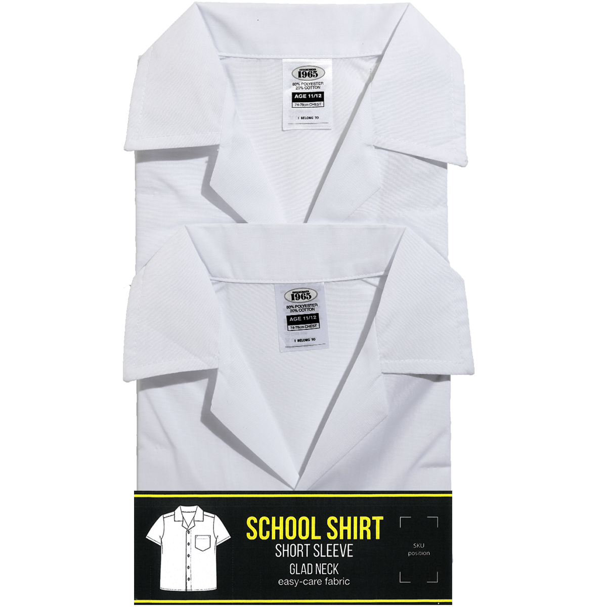 2Pk Short Sleeve Primary Gladneck Shirt