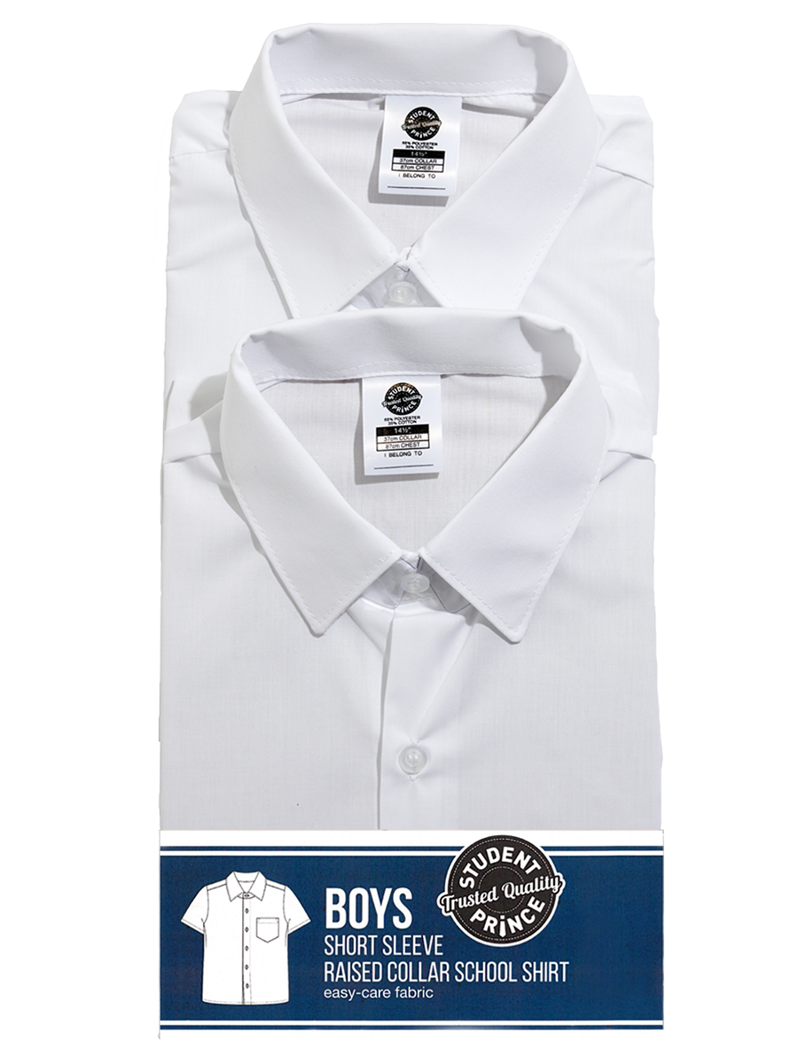 2Pk Short Sleeve High Raised Collar Shirt