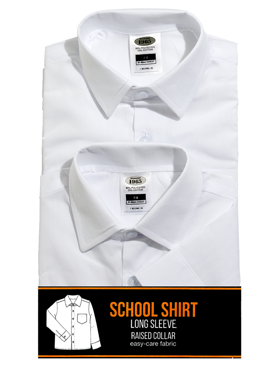 2Pk Long Sleeve Primary Raised Collar Shirt