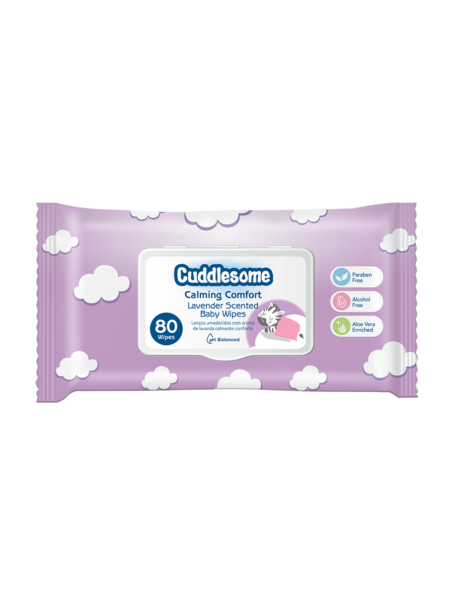 Cuddlesome Lavender Calming Comfort Wipes 80s