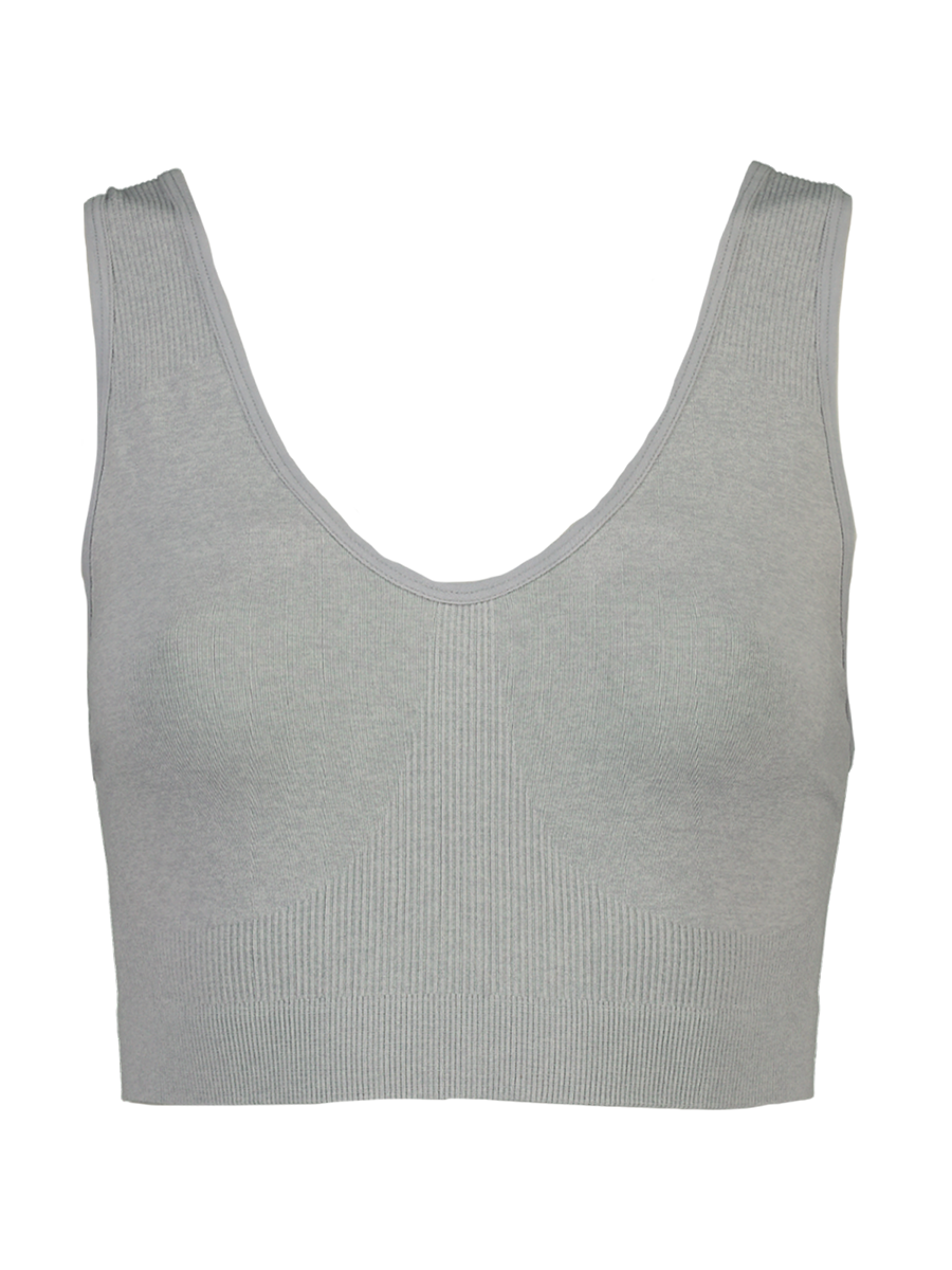 Grey Crop Bra