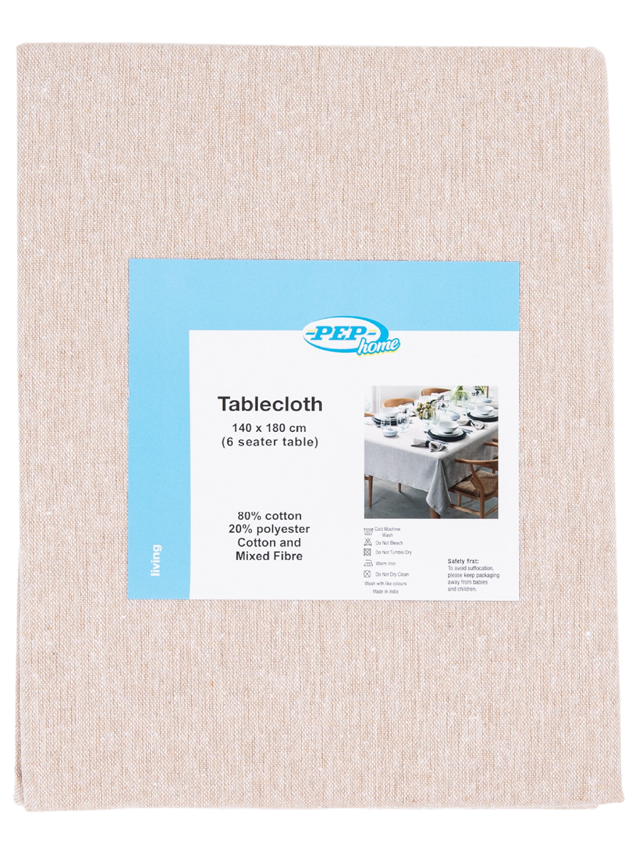 Woven Tablecloth Beige