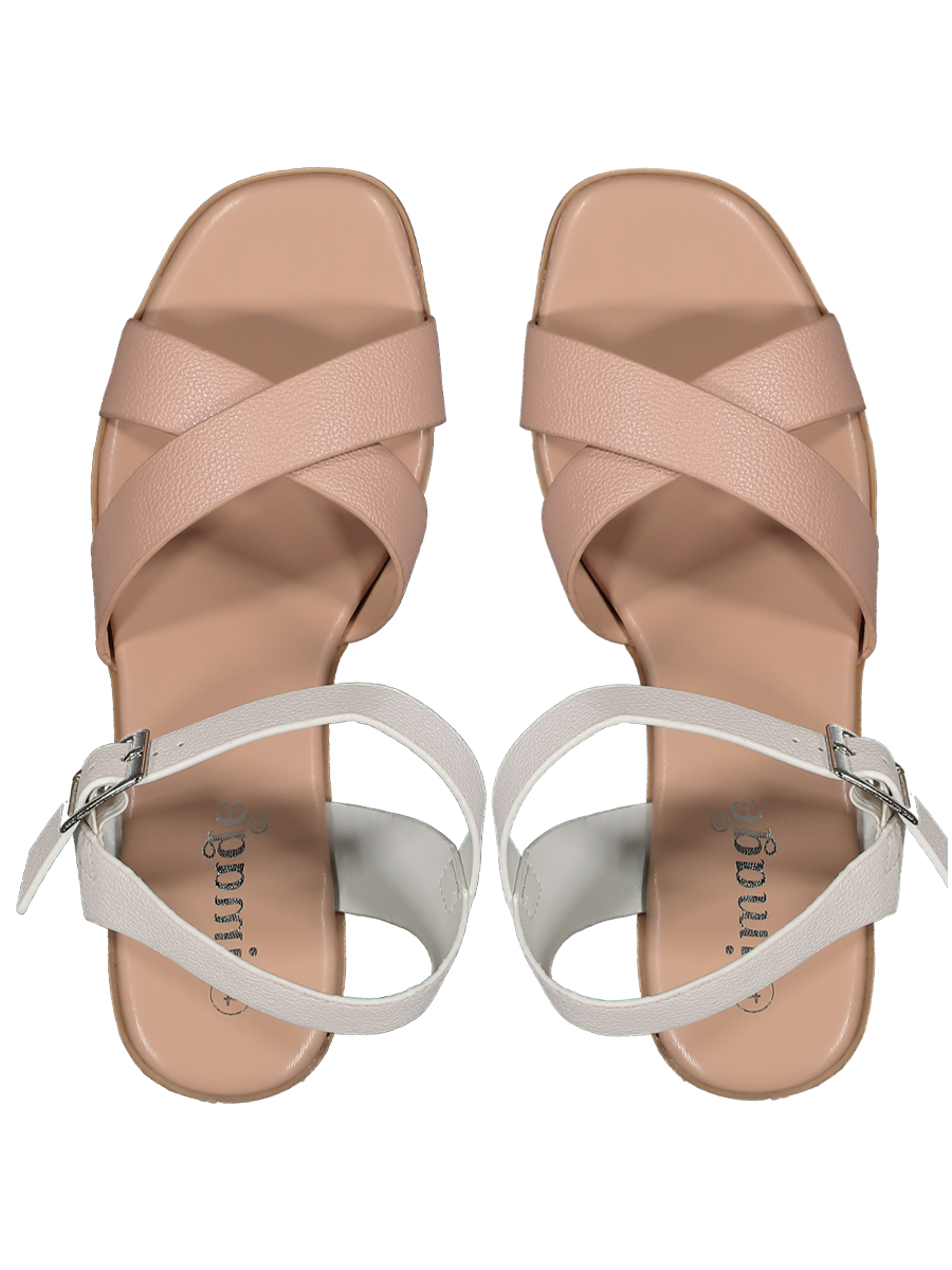 Block Heel Buckle Strap Sandals