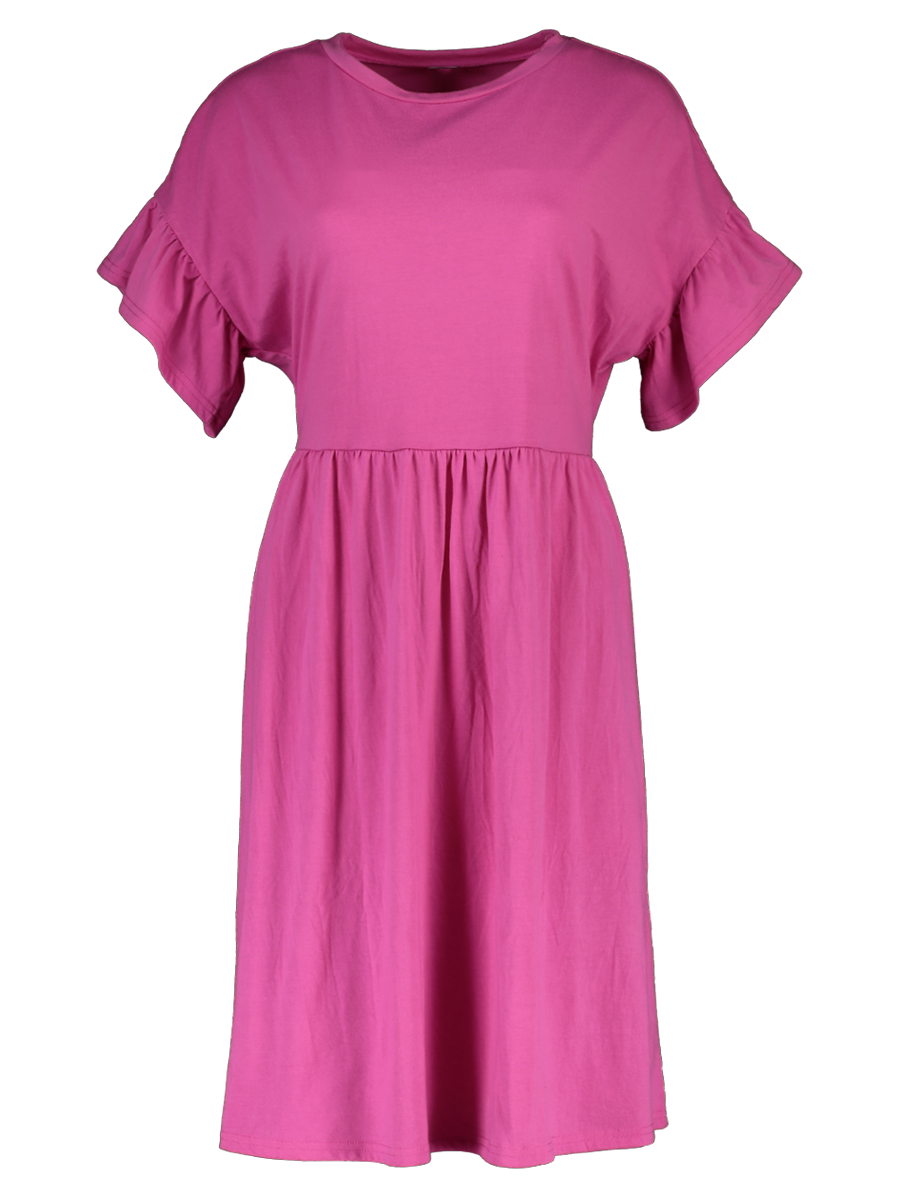 Pink Flare Midi Dress
