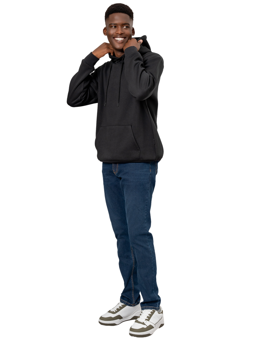 Buy Plain Black Hoodie Activewear PEP - Main Image