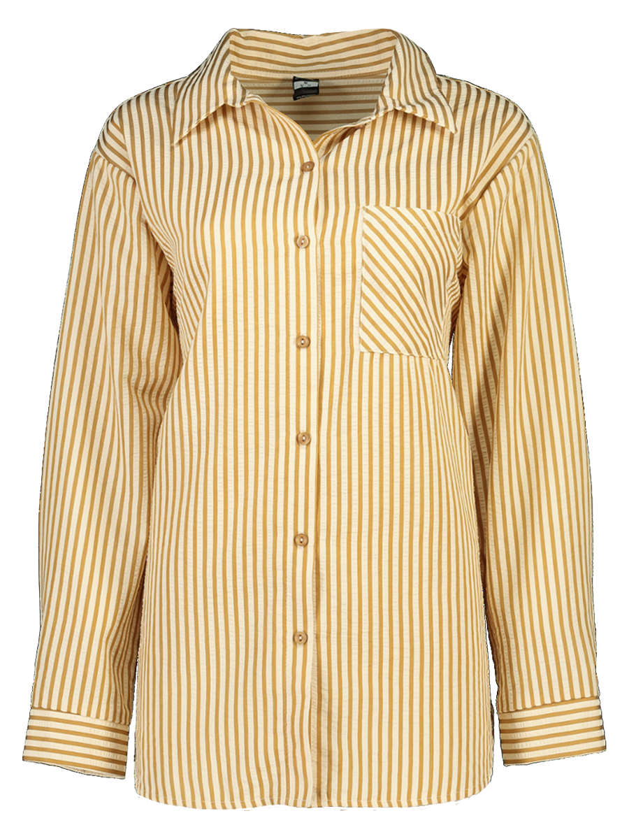 Stripe Print Button Up Shirt