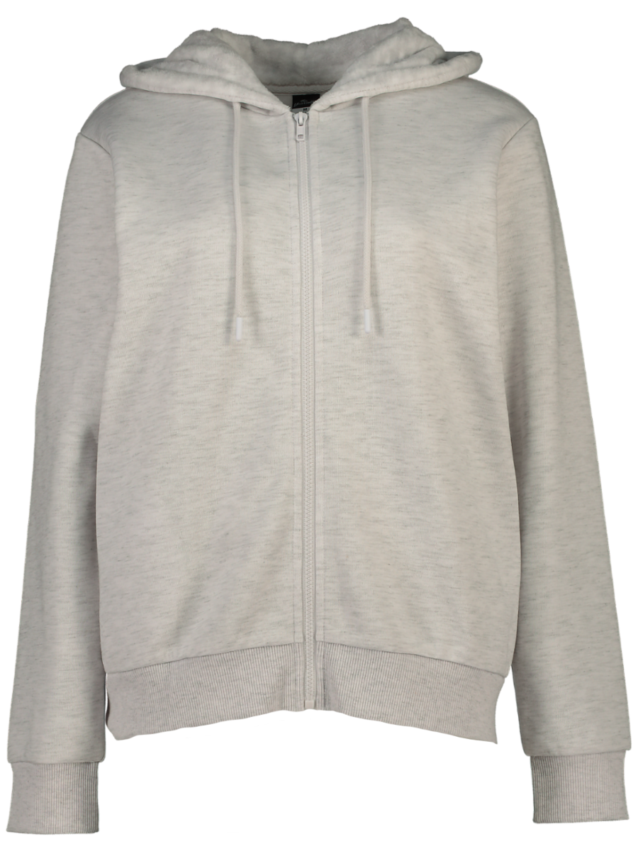 Cream Zip Active Hoodie
