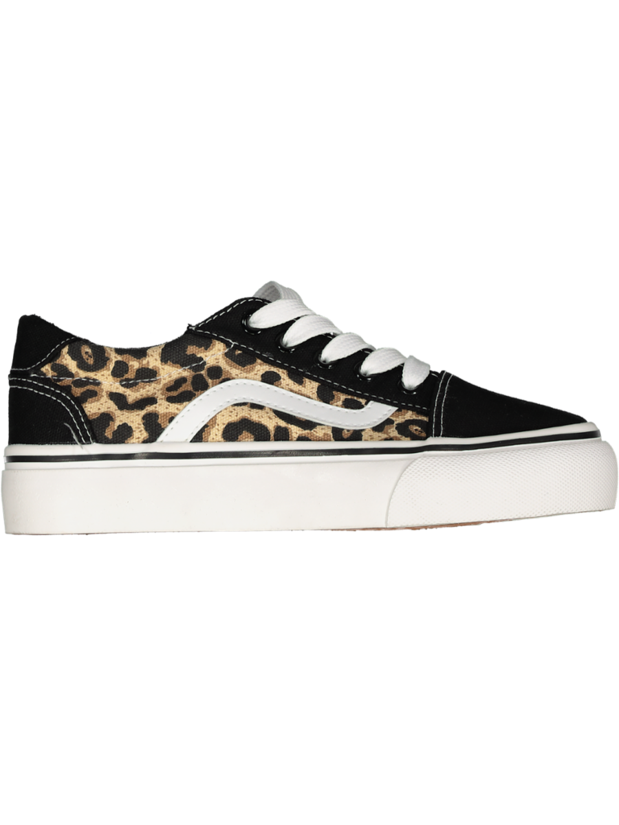 Lace Up Animal Print Sneakers
