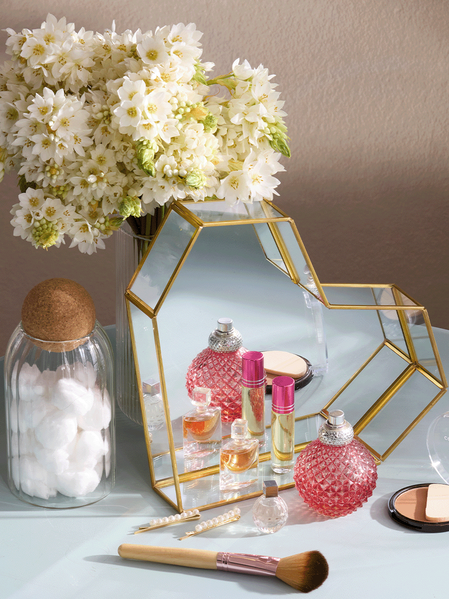 Heart Shaped Mirror Tray