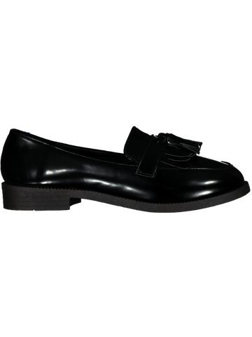 Black Patent Tassel Loafer