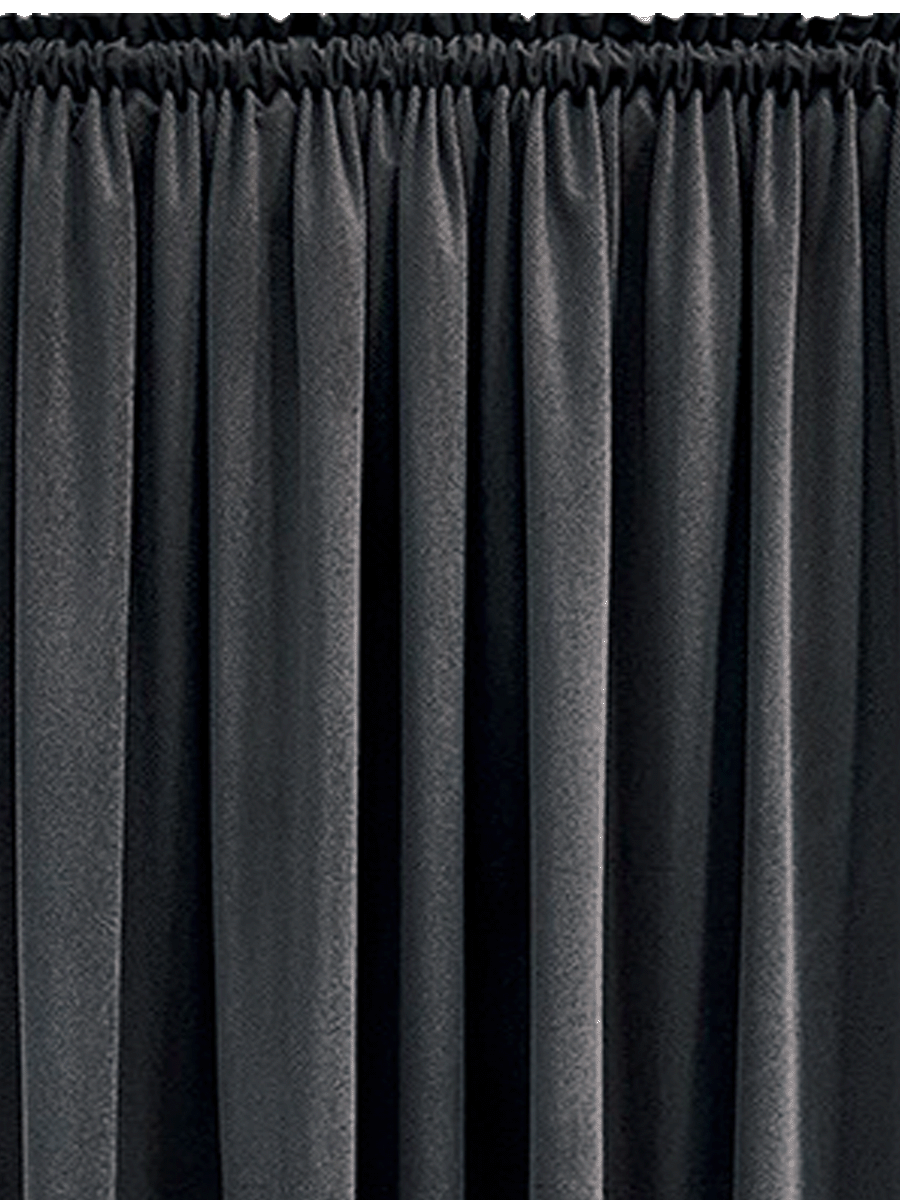Unlined Chenille Curtain Charcoal