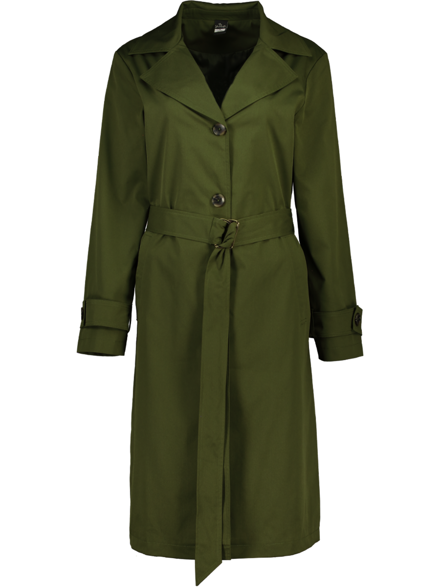 Buy Olive Green Tie Waist Trench Coat Coats Jackets PEP