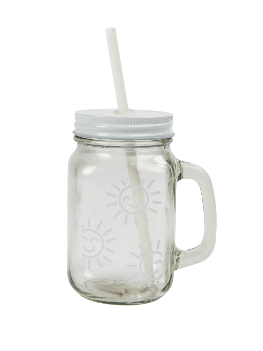 White Lid Mason Jar