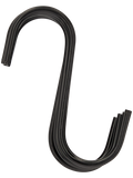 Black S Hooks 6 In Pack