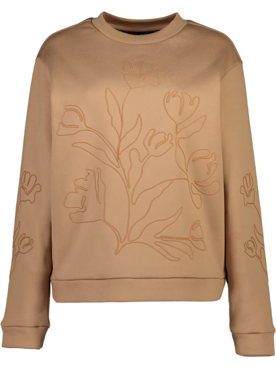 Floral Applique Pullover Sweater
