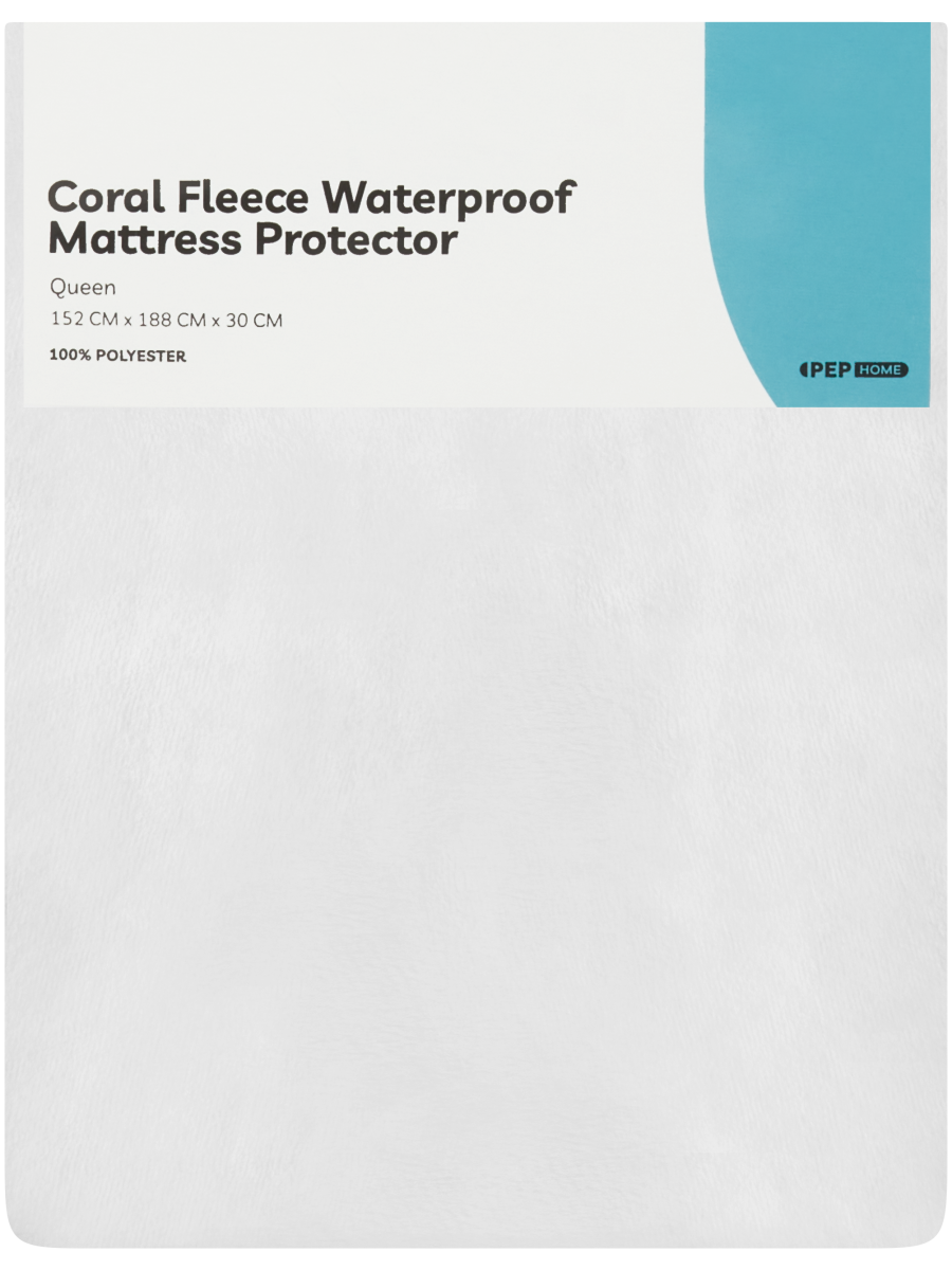 Coral Fleece Waterproof Mattress Protector Queen