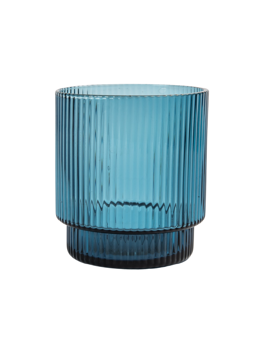 Blue Old Fashioned Glass