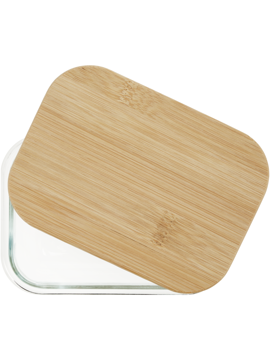 Glass Canister With Bamboo Lid 10x15cm