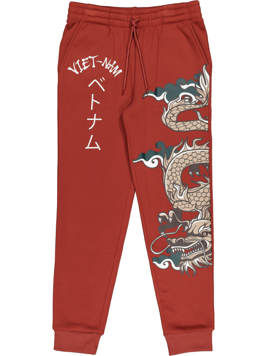 Snake Dragon Print Trackpants
