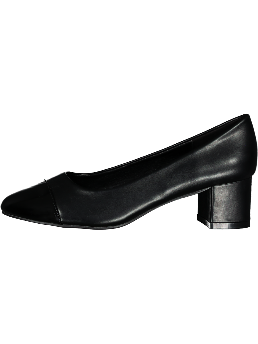 Black Mid Heel Court