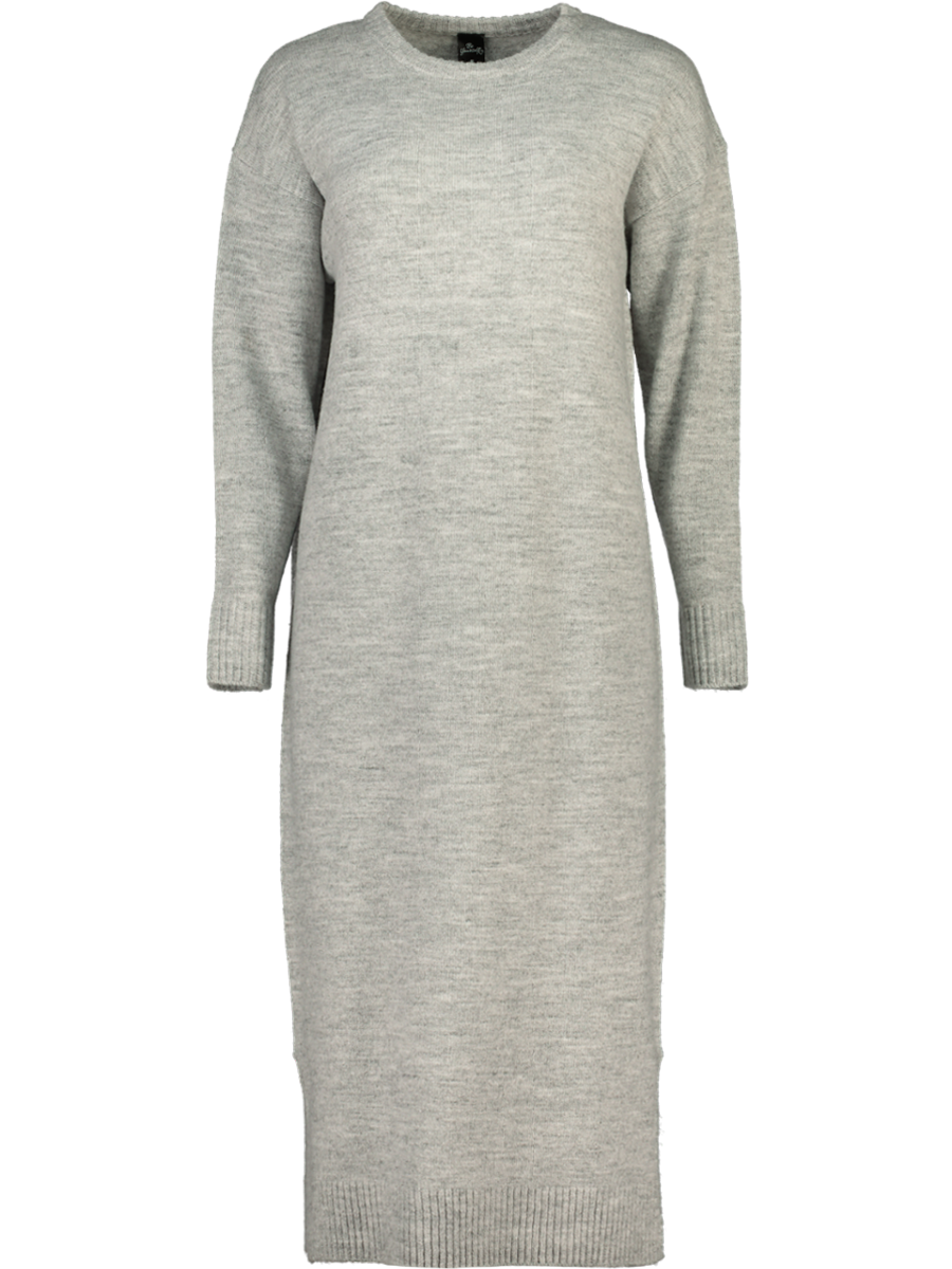 Grey Long Sleeve Knitwear Dress