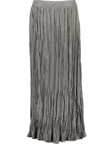 Long Grey Pleated Skirt