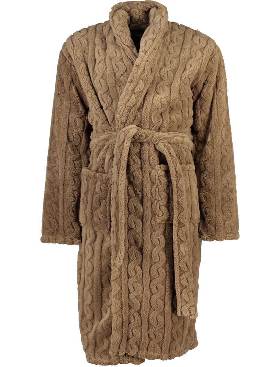 Brown Fluffy Fleece Gown