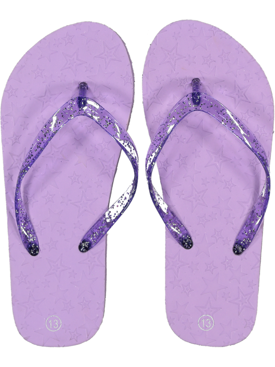 Purple Glitter Flip Flops - Shoes | PEP