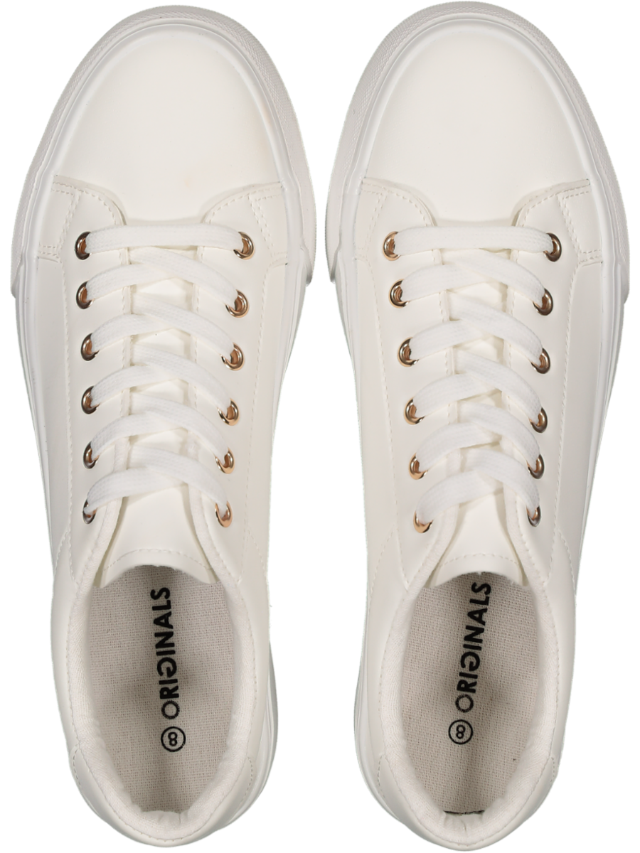 White Lace Up Sneakers