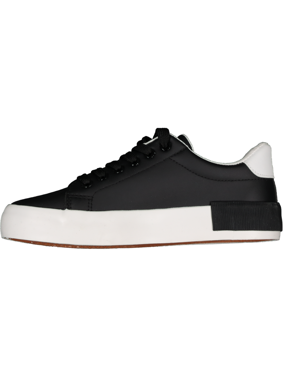 Black And White Lace Up Sneakers