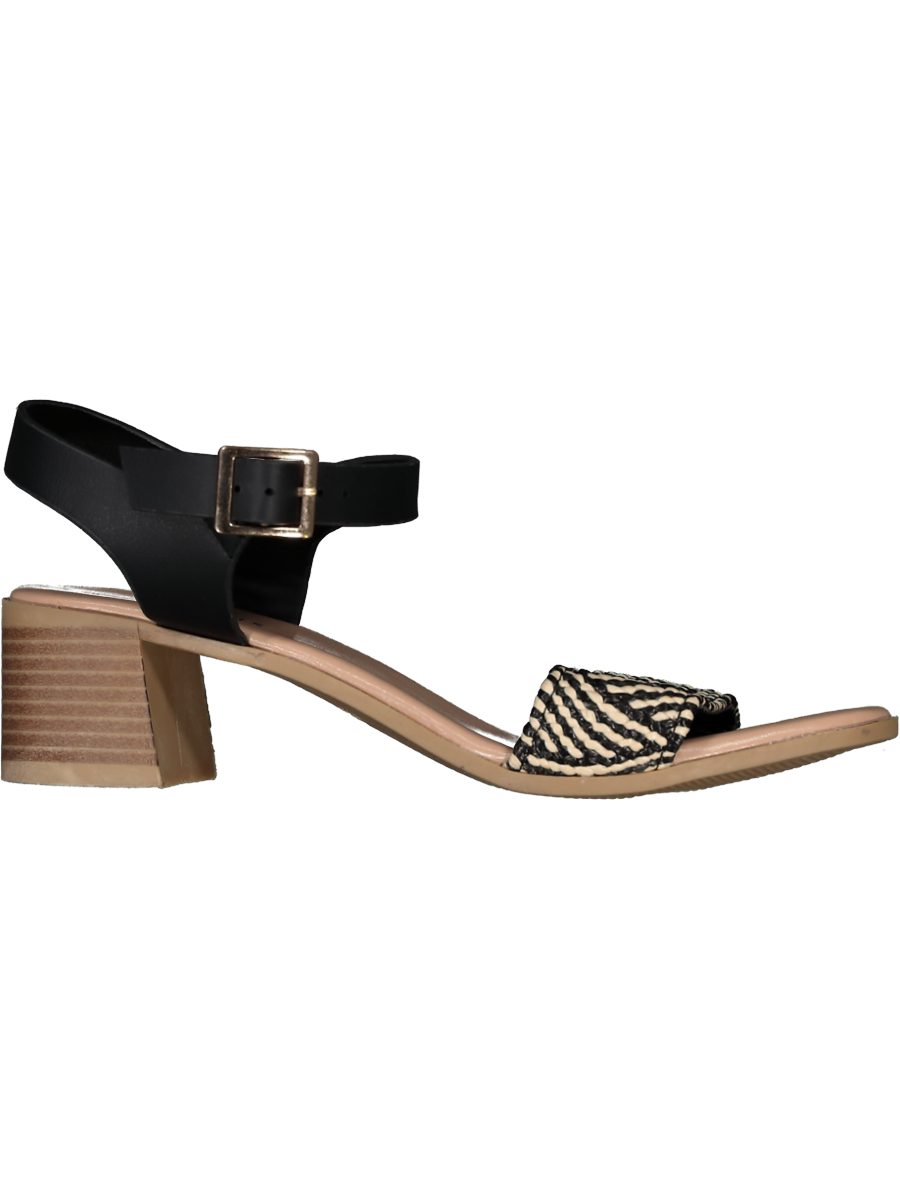 Black And White Block Heel