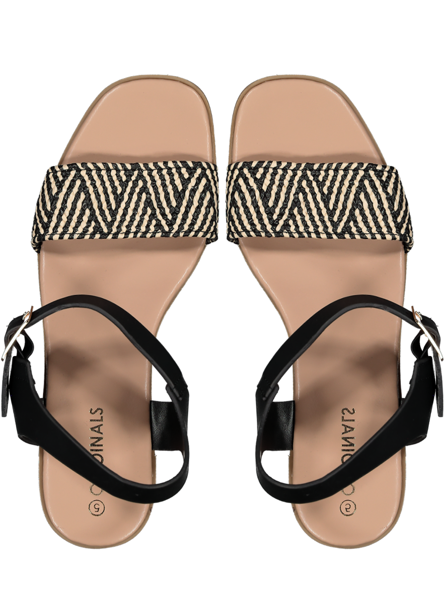 Black And White Block Heel