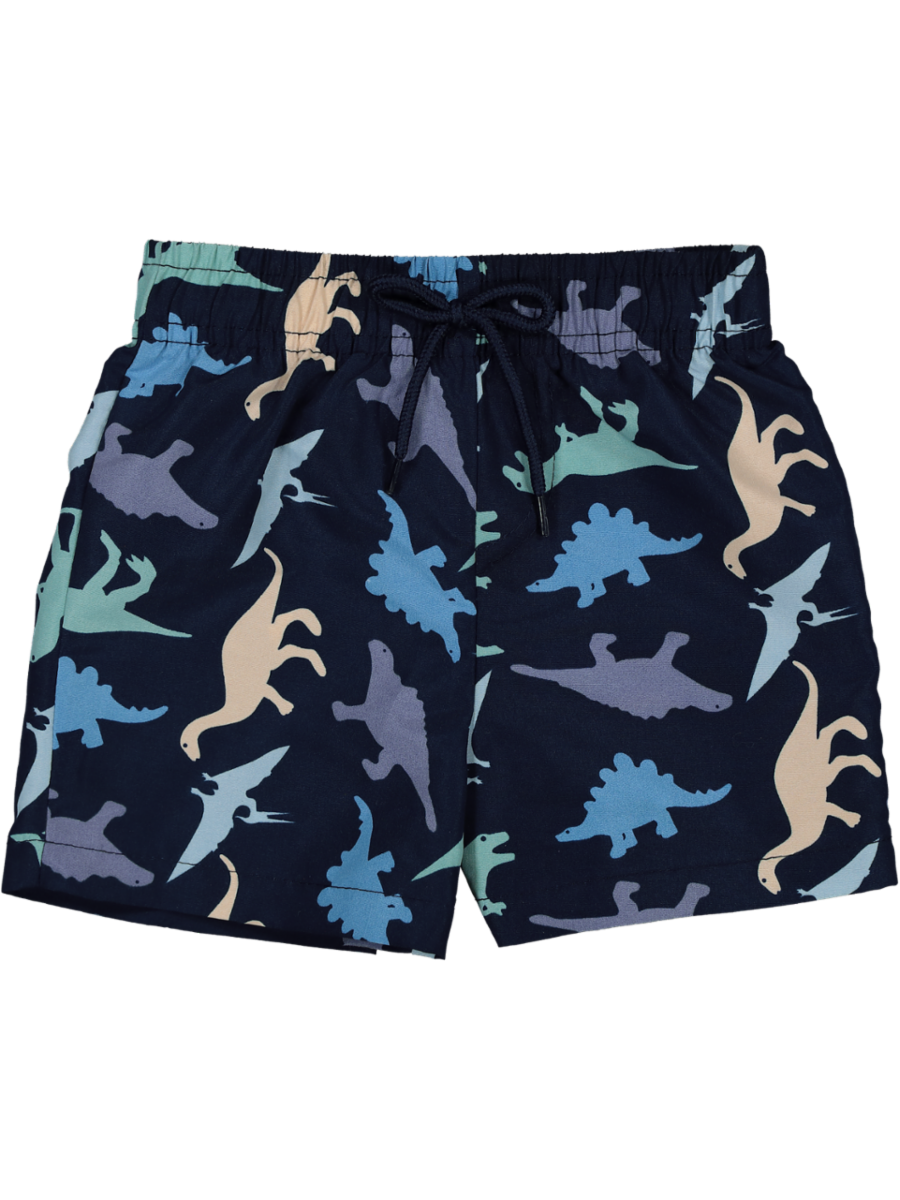 Navy Dino Printed Shorts