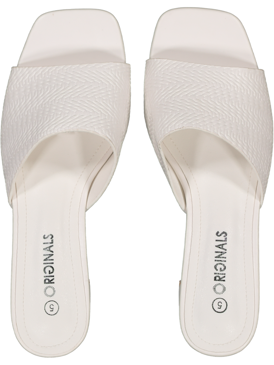 Matte White Mule Heel