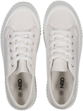 White Canvas Lace Up Sneaker (1)