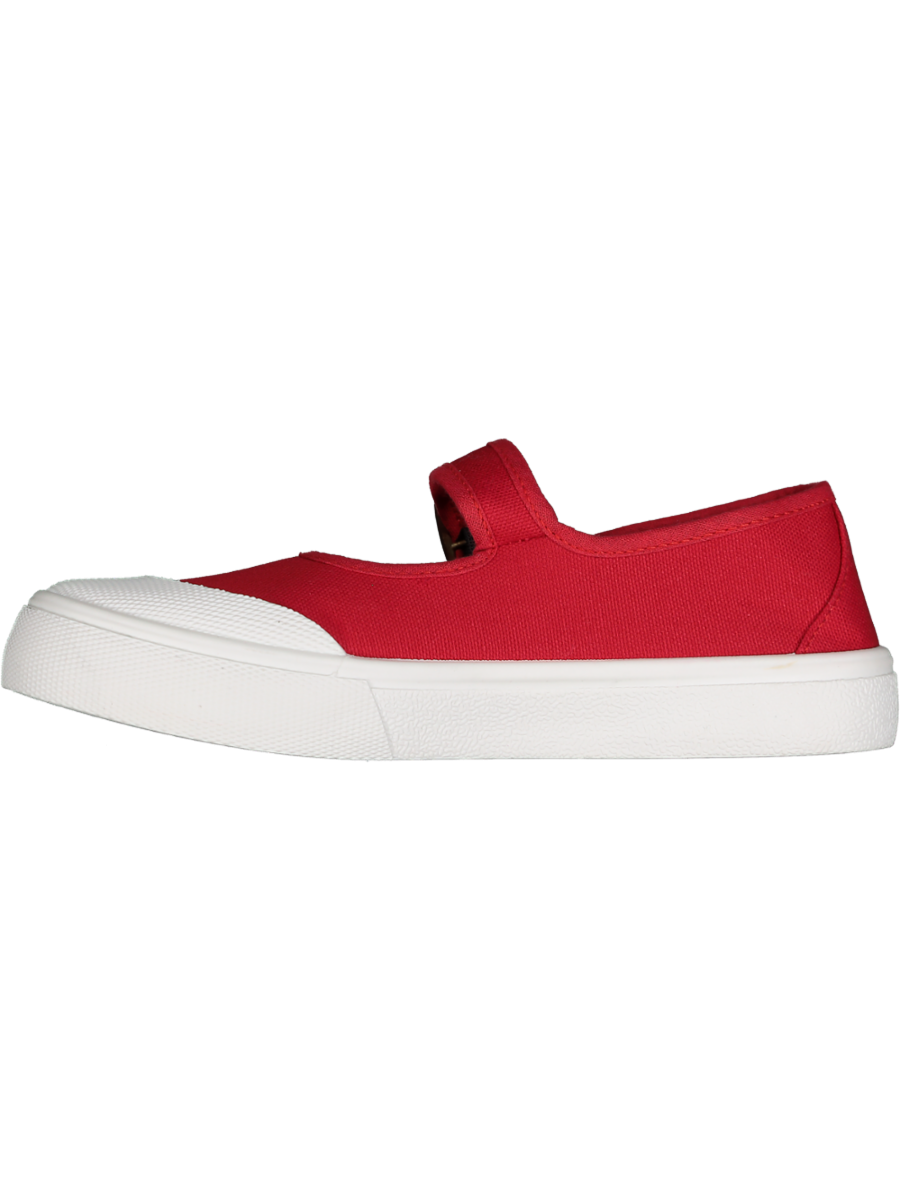 Red Canvas Mary Jane