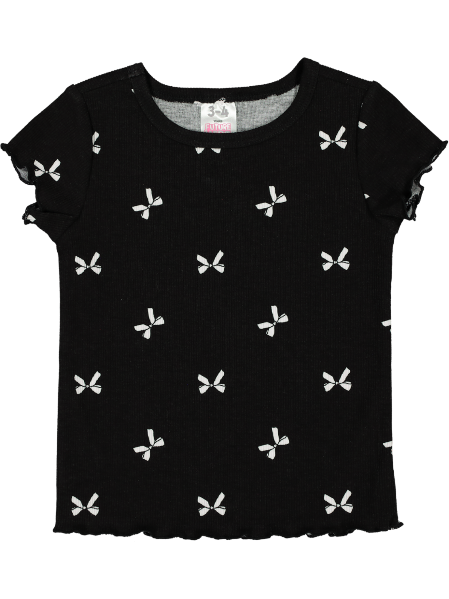 Bow Detailed Rib T-Shirt