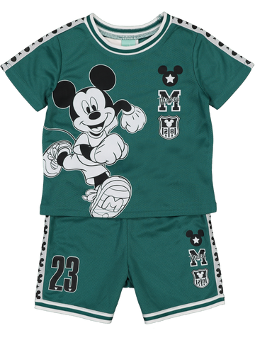 Green Mickey House Top And Shorts Set