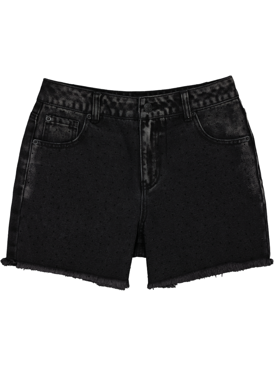 Black Denim Shorts