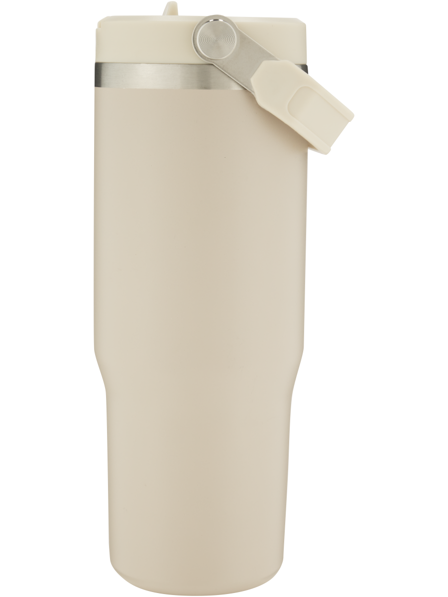 Lilac Stainless Steel Bottle With Flip Straw 890ml