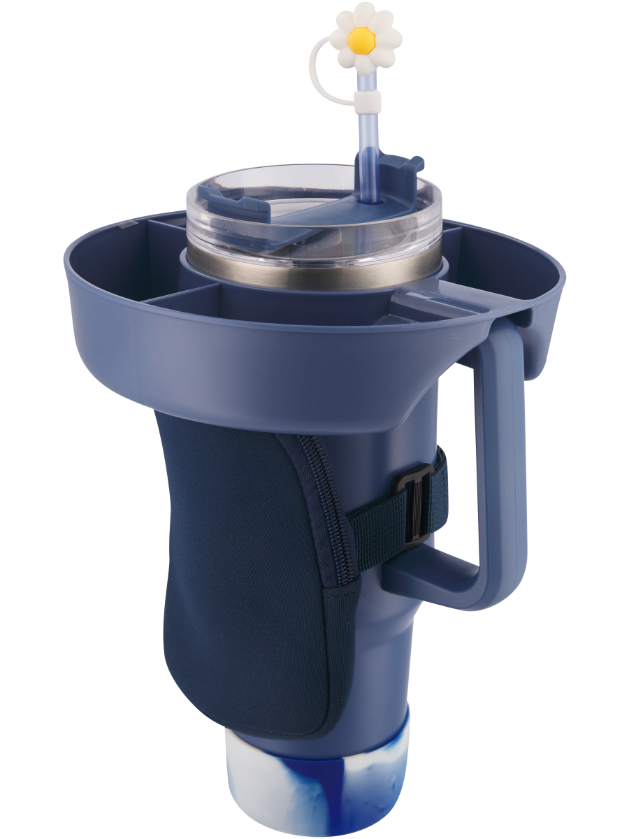 4 Pack Blue Bottle Straws