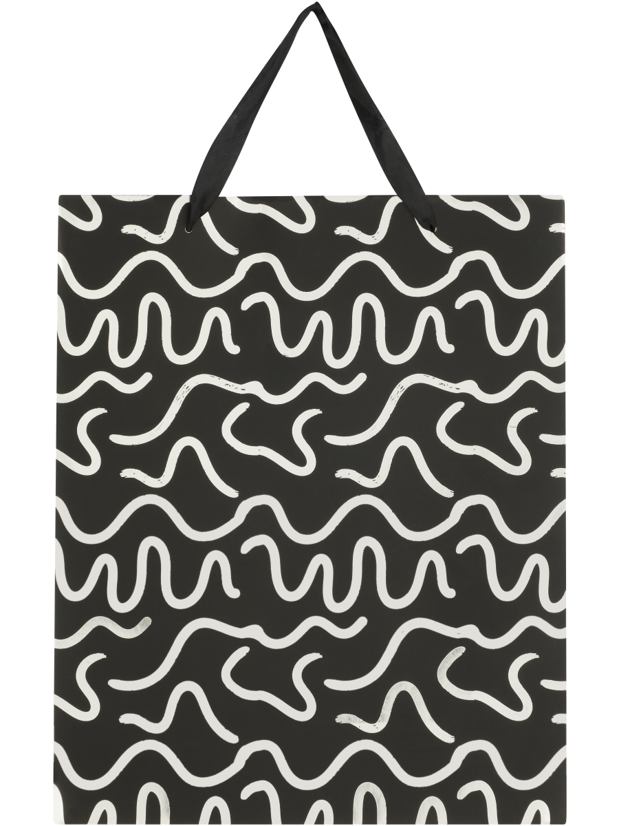 Geometric Or Squiggle Gift Bag (Design/Colour may vary)
