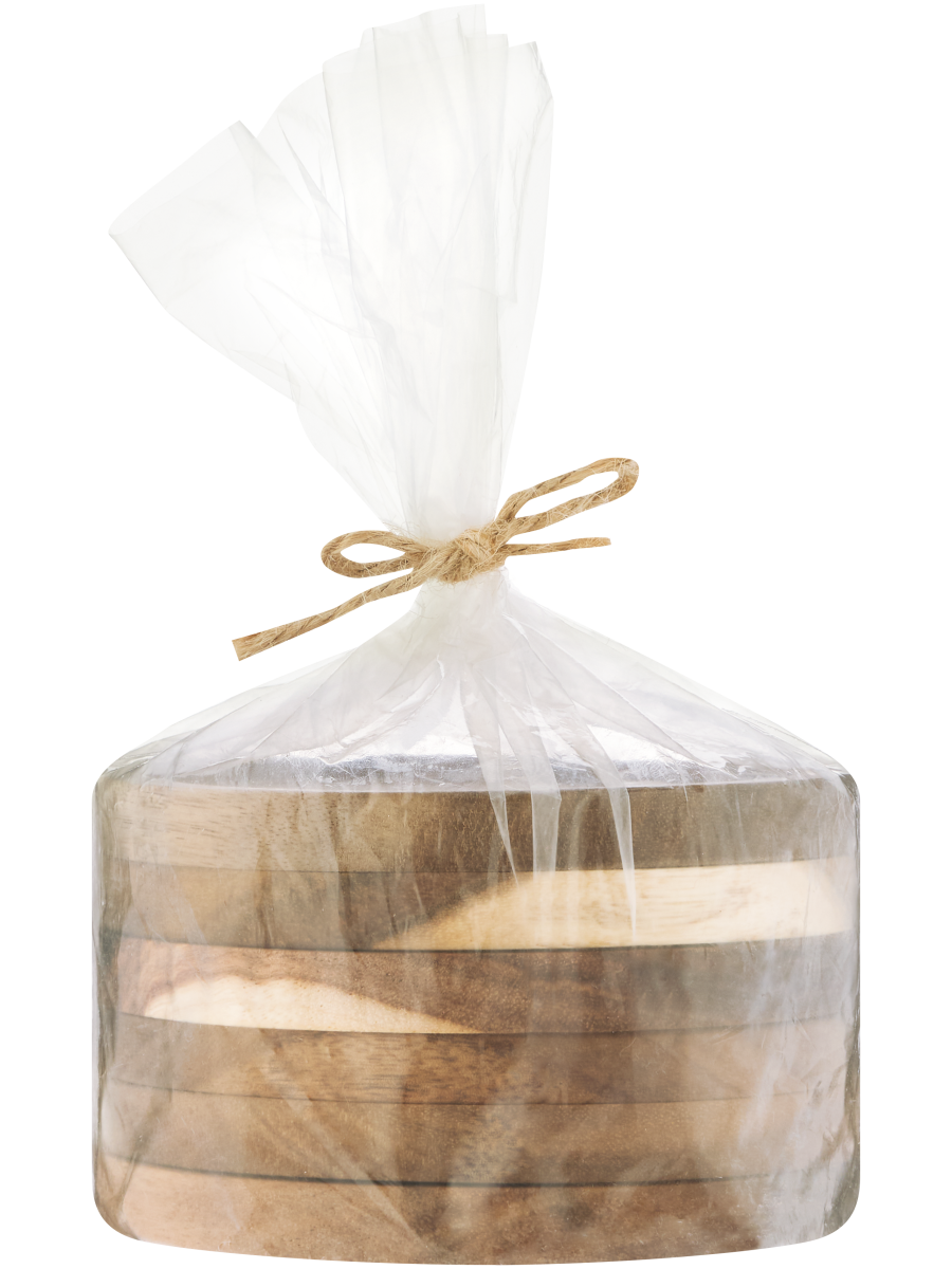 Wooden Coaster With Rim 10cm (1)