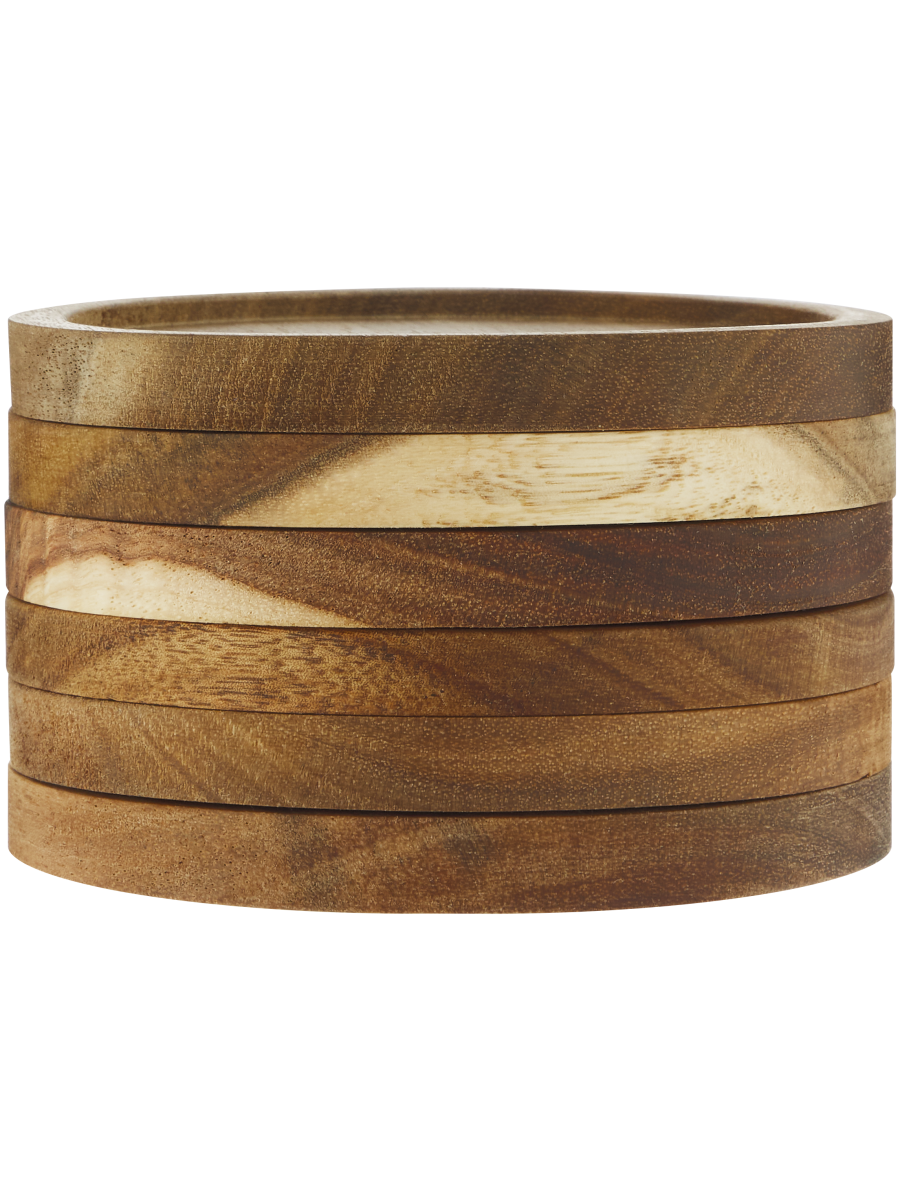 Wooden Coaster With Rim 10cm