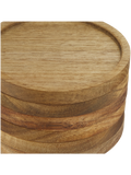 Wooden Coaster With Rim 10cm (2)